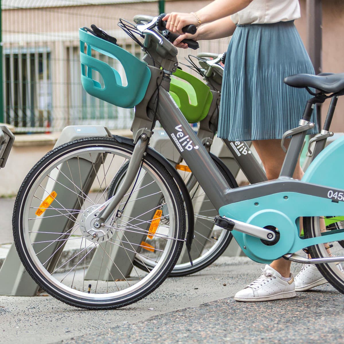 Vélib' bike station in Paris